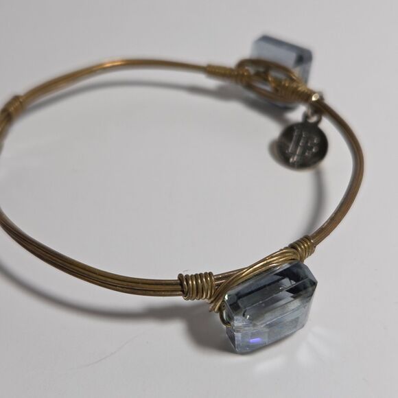 4 Bourbon & Bowties Wire Bangle Bracelets Tigers Eye Aurora Borealis Marbled - Picture 11 of 11